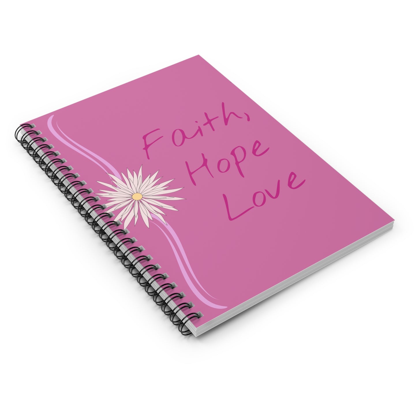 Faith Hope Love Spiral Notebook - Ruled Line