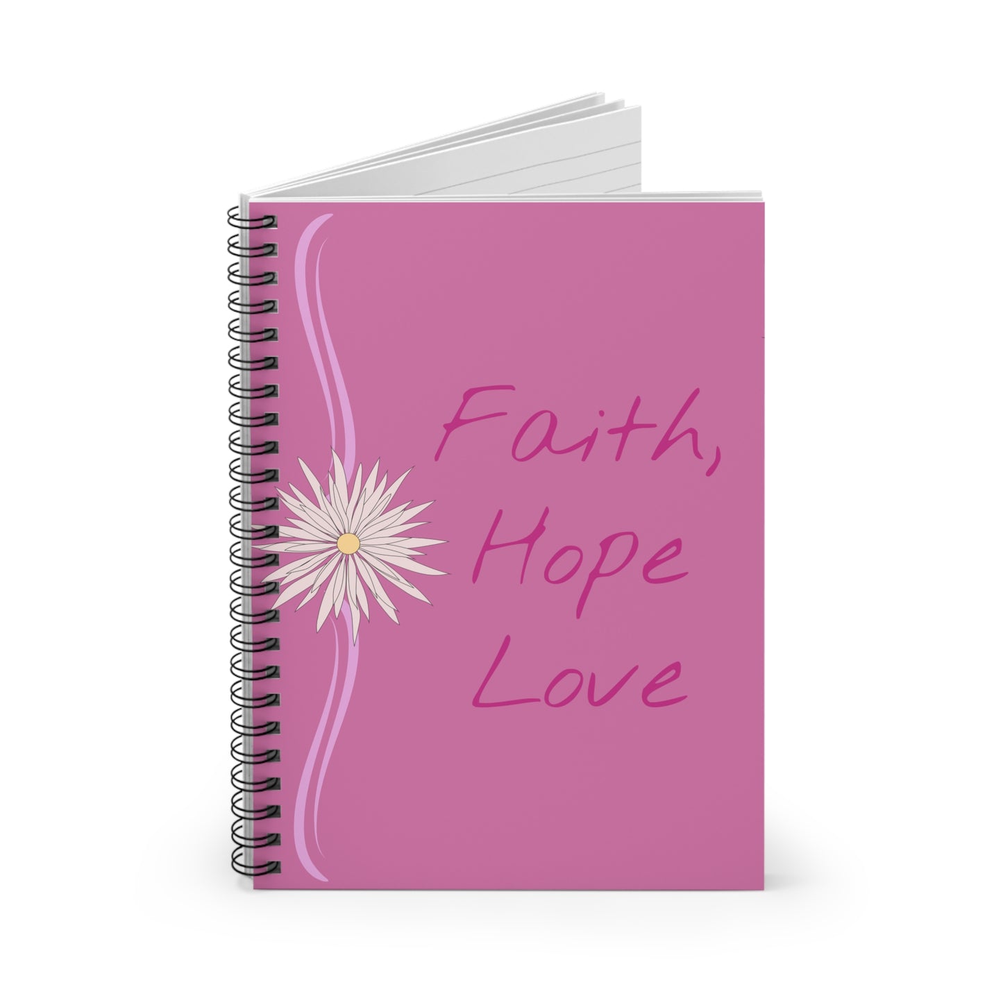 Faith Hope Love Spiral Notebook - Ruled Line